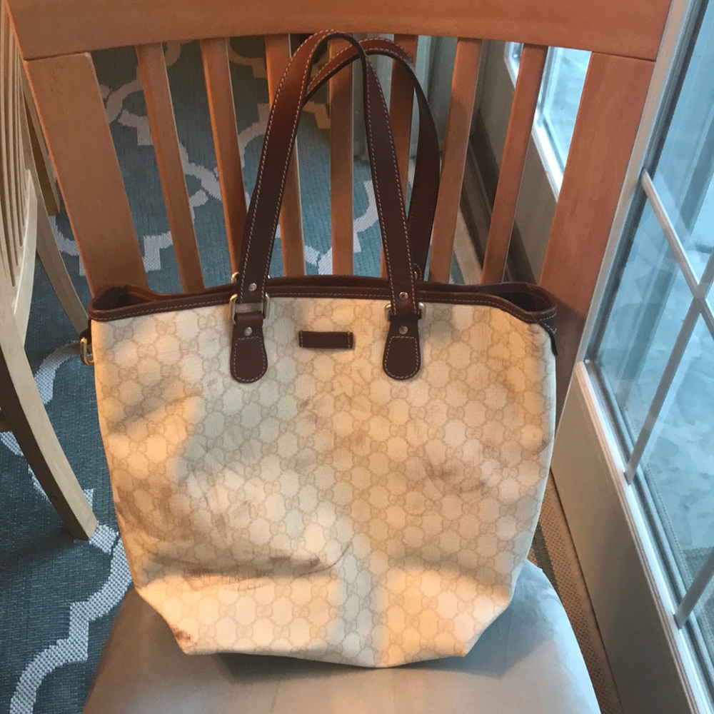 Authentic Gucci canvas purse